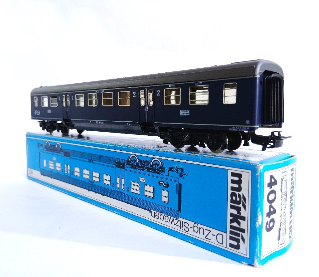 Marklin 4049 NS plan E 2e kl. met verlichting. Verzenden kan, Ophalen, Wisselstroom, Wagon, Märklin