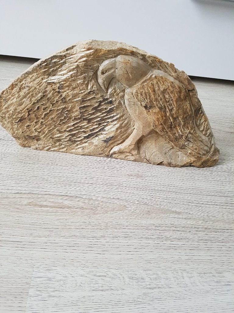 Zeer mooi speksteen beeld met dieren, Antiek en Kunst, Kunst | Beelden en Houtsnijwerken, Overige typen, Overige onderwerpen, Ophalen of Verzenden
