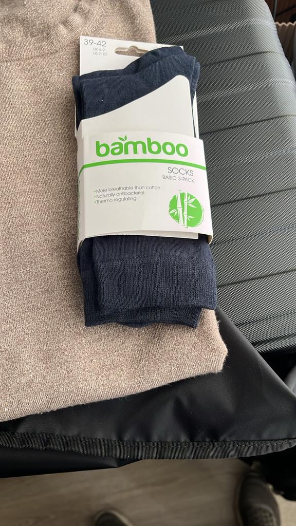 Bamboo sokken in uni kleuren en met print, Jaap textiel, 7471DW, Zwart, Nieuw