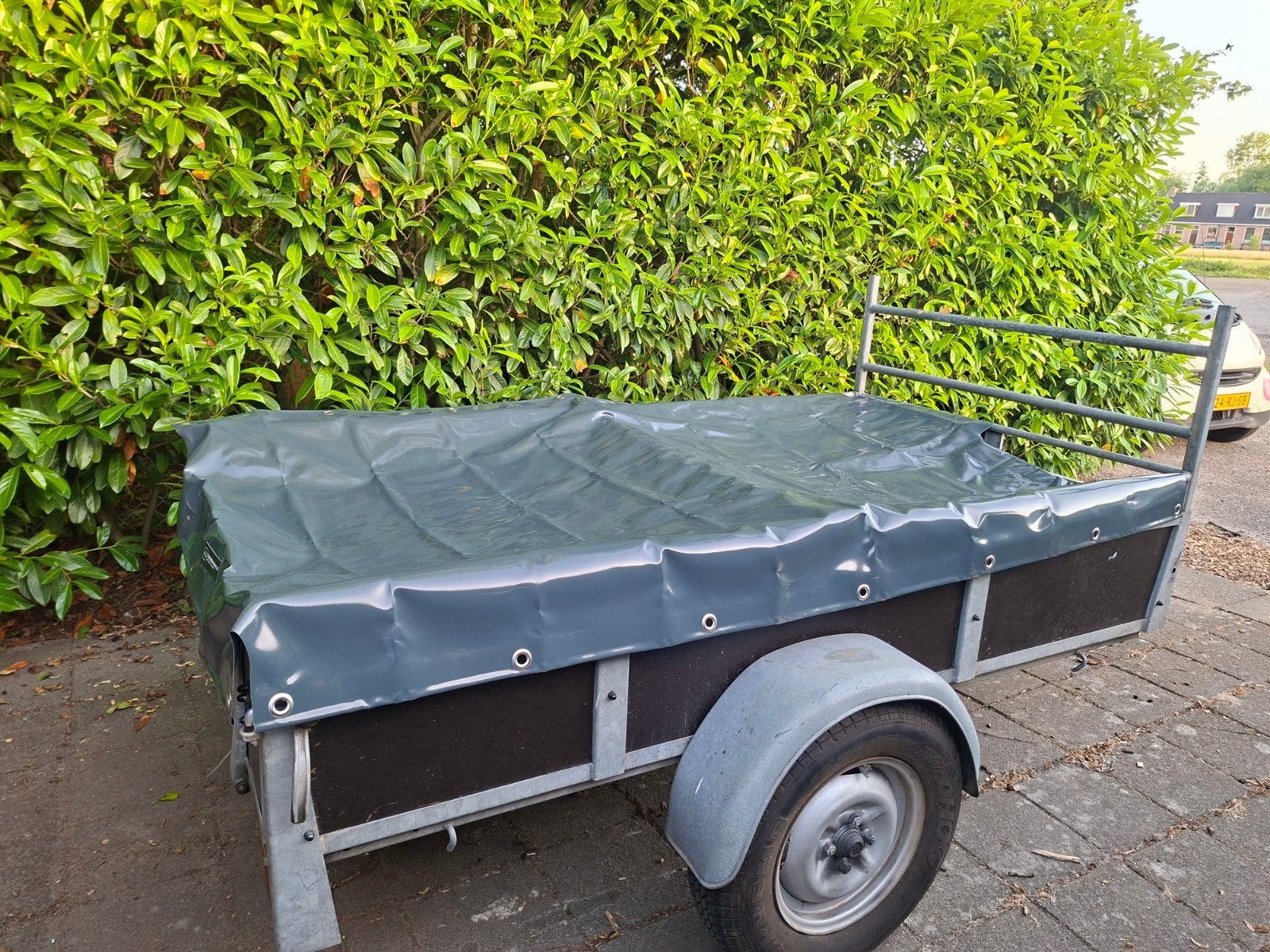 Stevige aanhangwagen met afdekzeil, Auto diversen, Aanhangers en Bagagewagens, Ophalen, Gebruikt