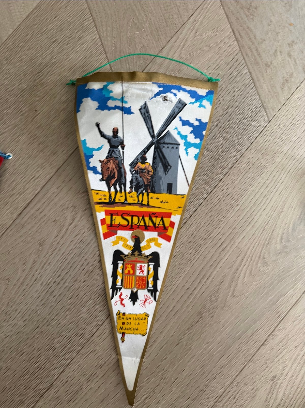 Antieke vlag, España, en un lugar de la Mancha, Ophalen of Verzenden