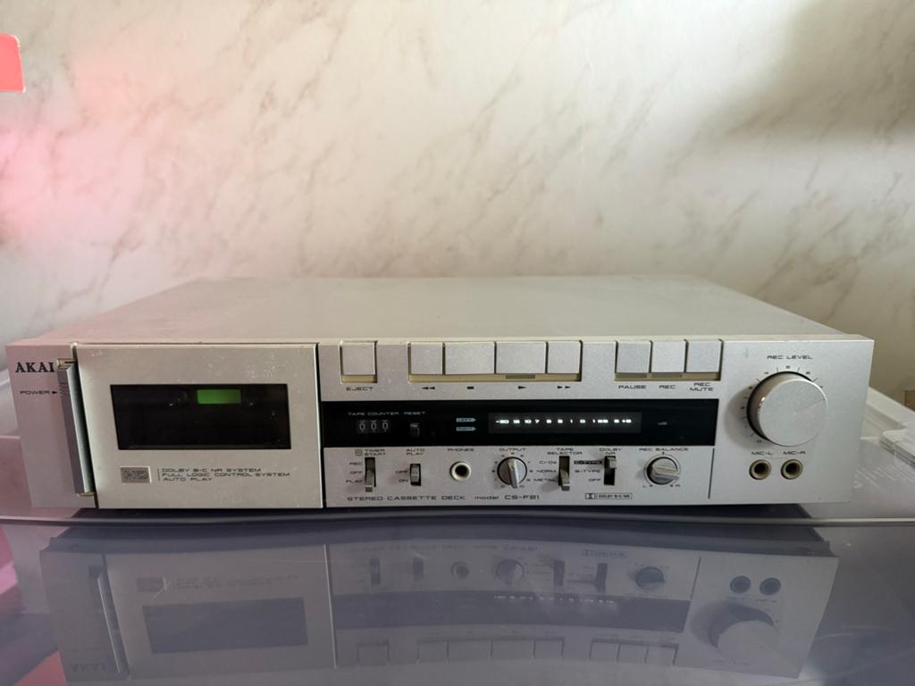 Akai CS-F21 Stereo Cassette Deck - Vintage Audiophile, Ophalen of Verzenden, Enkel, Akai, Tiptoetsen