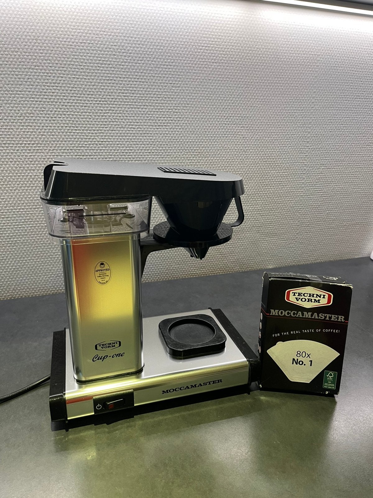 Moccamaster Cup - One, Zilverkleur, Witgoed en Apparatuur, Koffiezetapparaten, Koffiemachine, Gemalen koffie, Ophalen of Verzenden