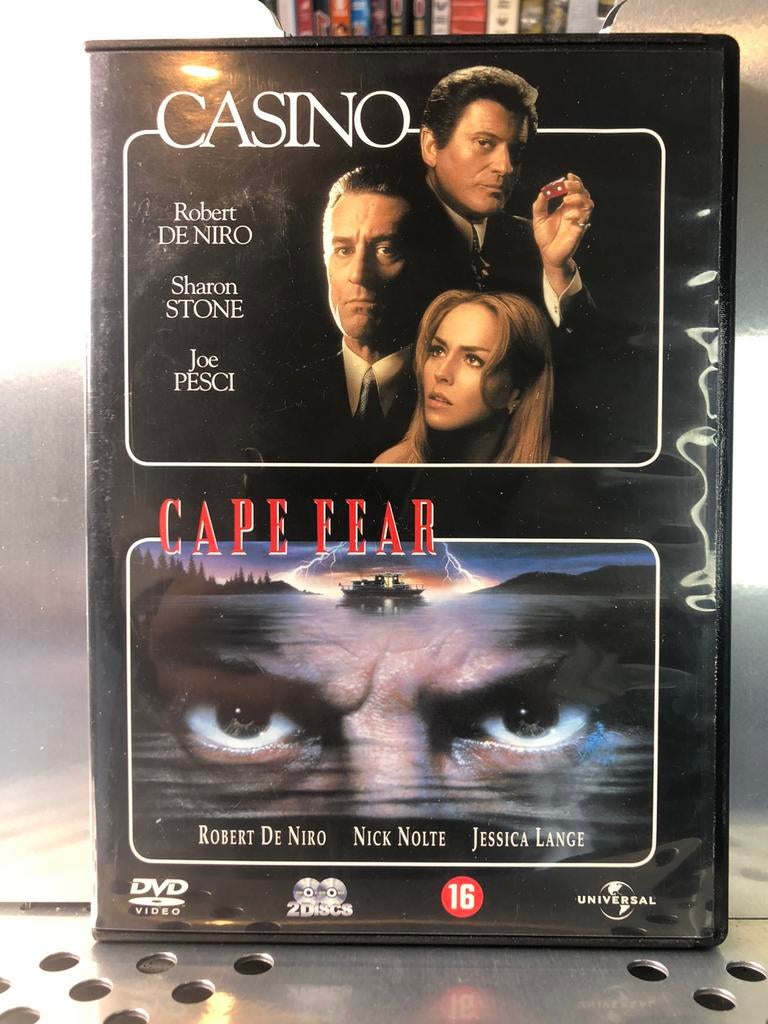 [DVD] Casino - Cape Fear - NLO - 1995 - 1991, Vanaf 16 jaar, Ophalen of Verzenden, Zo goed als nieuw