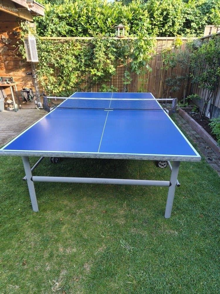 Kettler wedstrijdformaat outdoor tafeltennistafel, Ophalen, Gebruikt, Tafel Outdoor, Verrijdbaar