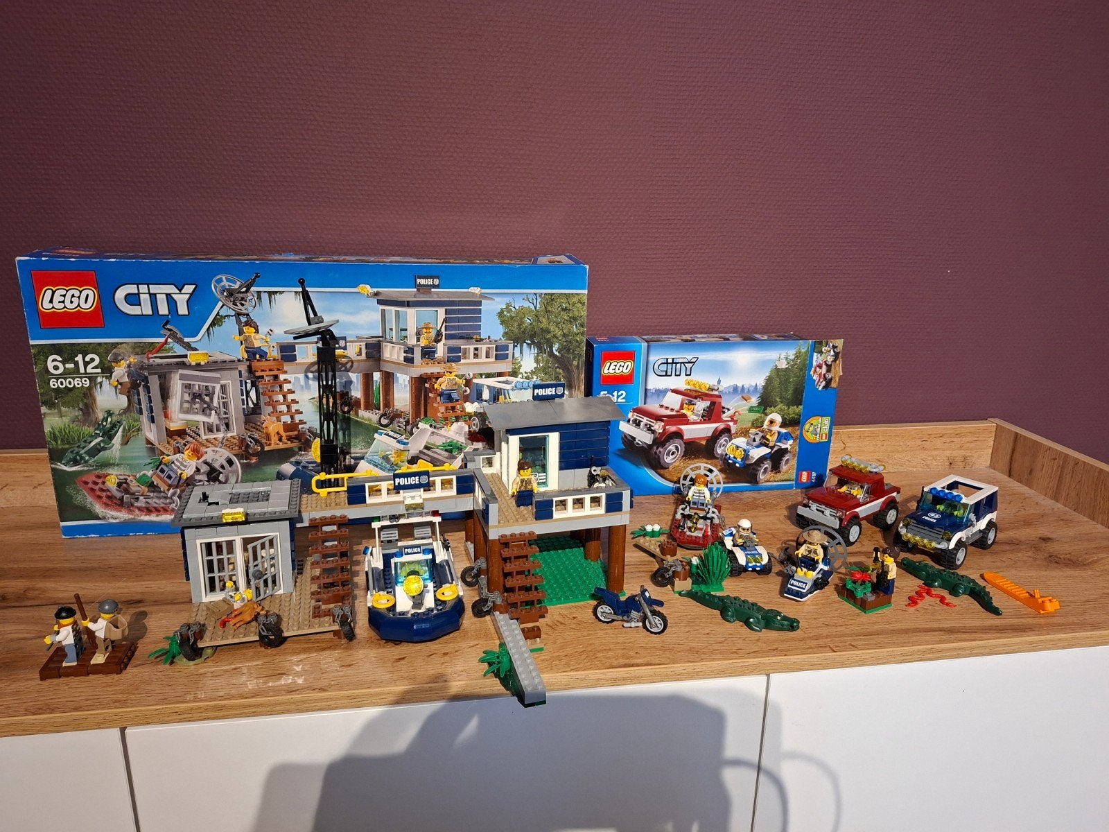 LEGO City Moeras Politiebureau (60069) 4x4 (4437) en (60066), Ophalen, City, Compleet, Lego