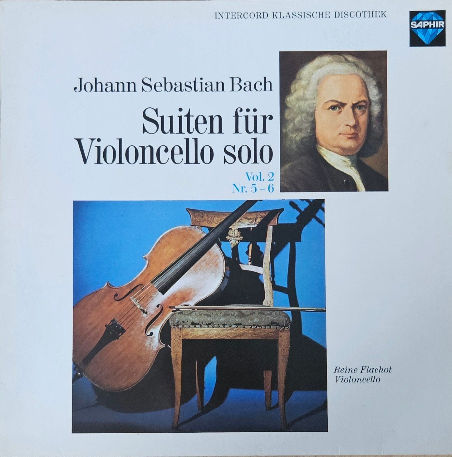 Reine Flachot - Bach Suiten für Violoncello solo, Verzenden, Barok, Gebruikt, 12 inch