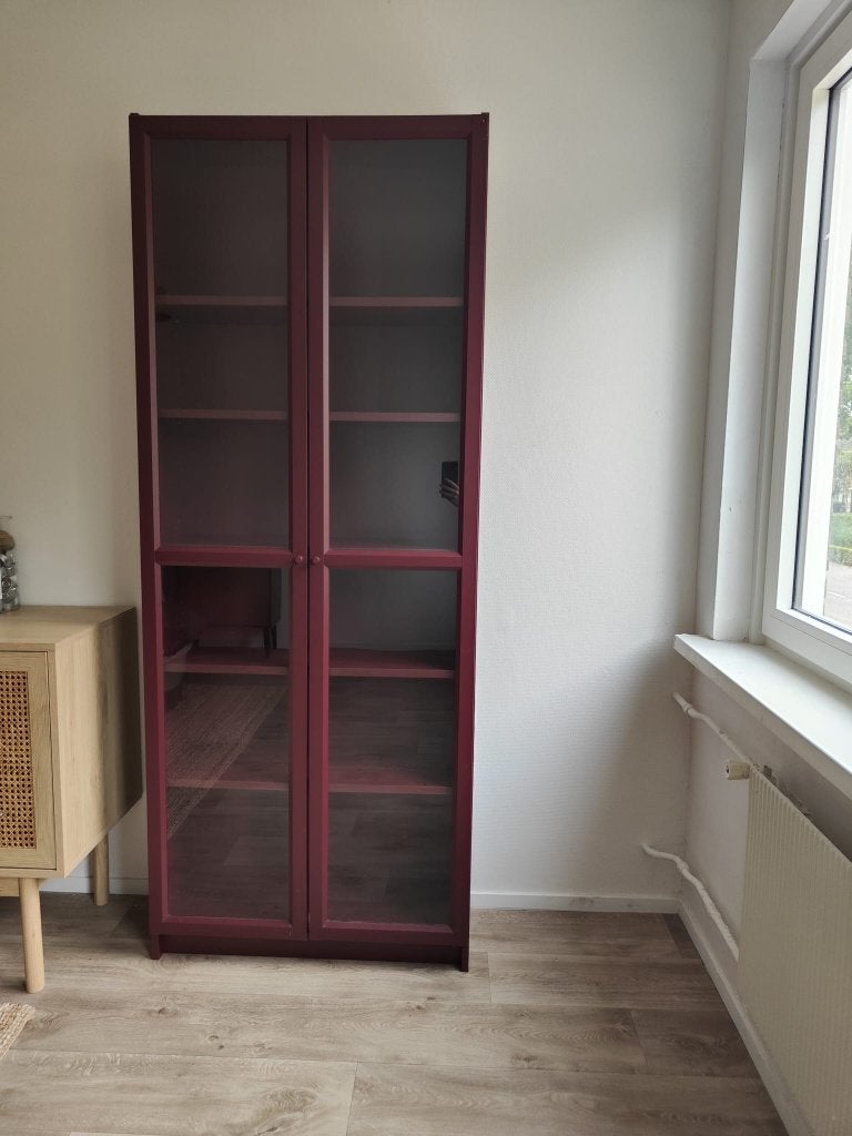 IKEA Billy boekenkast donkerrood, Ophalen, 50 tot 100 cm, 25 tot 50 cm, Gebruikt