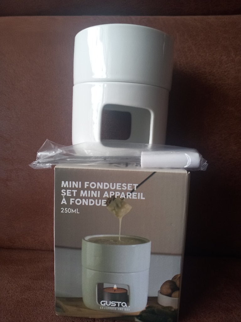 Kleine fondueset, Witgoed en Apparatuur, Fonduesets, Ophalen of Verzenden, Nieuw, Waxinelicht, Fondueset