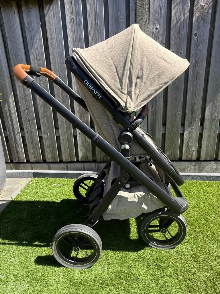 Dubatti One kinderwagen taupe bruin, Gebruikt, Luchtbanden, Ophalen, Kinderwagen