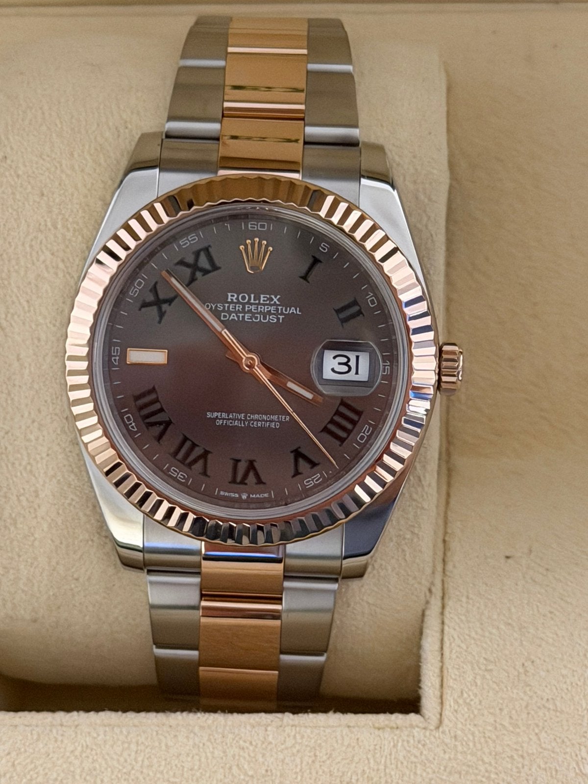 Rolex 126331 wimbledon (2020) FULL SET, Sieraden, Tassen en Uiterlijk, Horloges | Heren, Staal, Rolex, Ophalen of Verzenden, Zo goed als nieuw