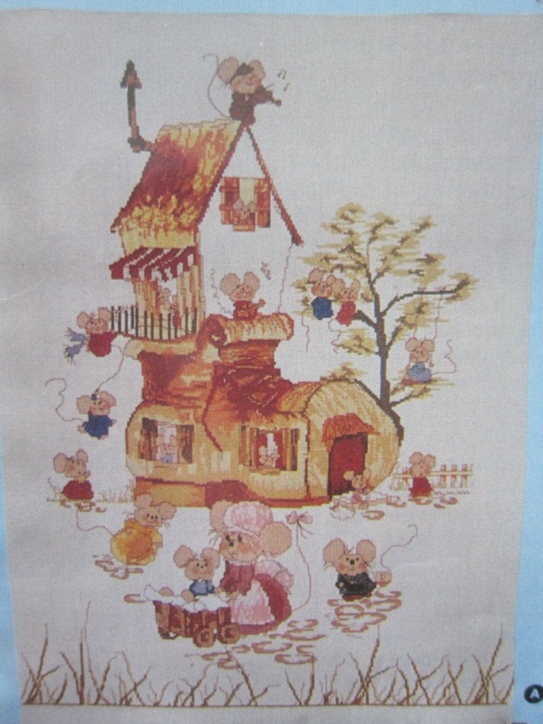 borduurpatroonen muizenschoen muishuis kinderkamer, Ophalen of Verzenden, Zo goed als nieuw, Handborduren, Patroon