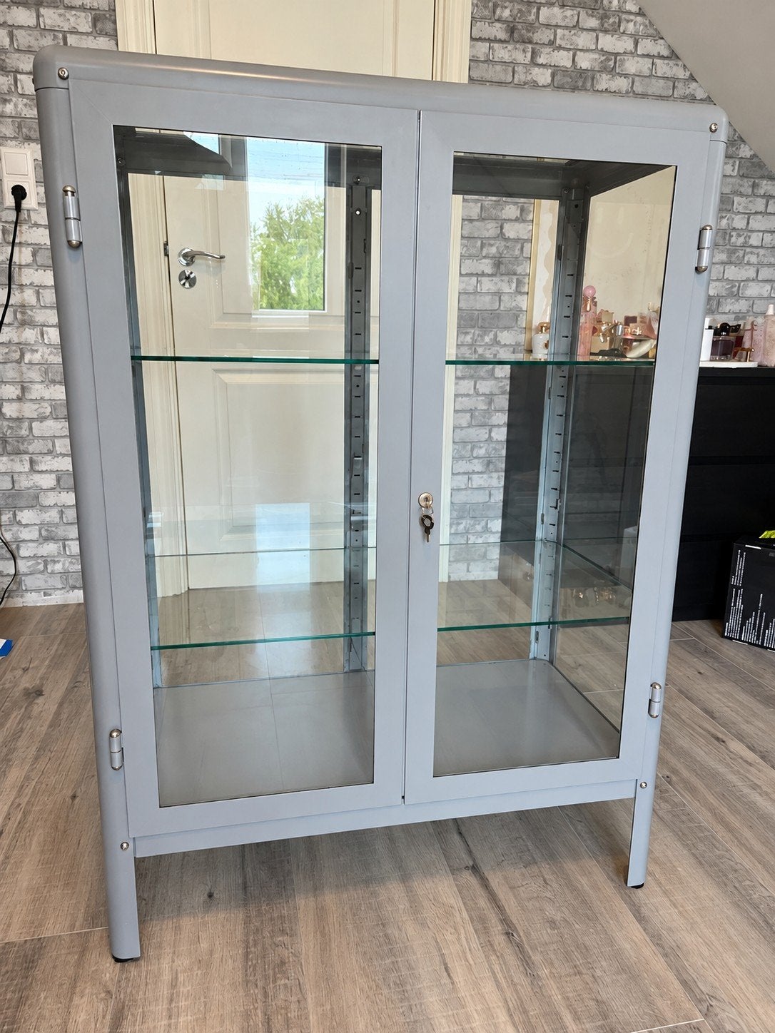 Ikea Fabrikör Vitrinekast, Ophalen, 100 tot 150 cm, Industrieel, Modern, 50 tot 100 cm
