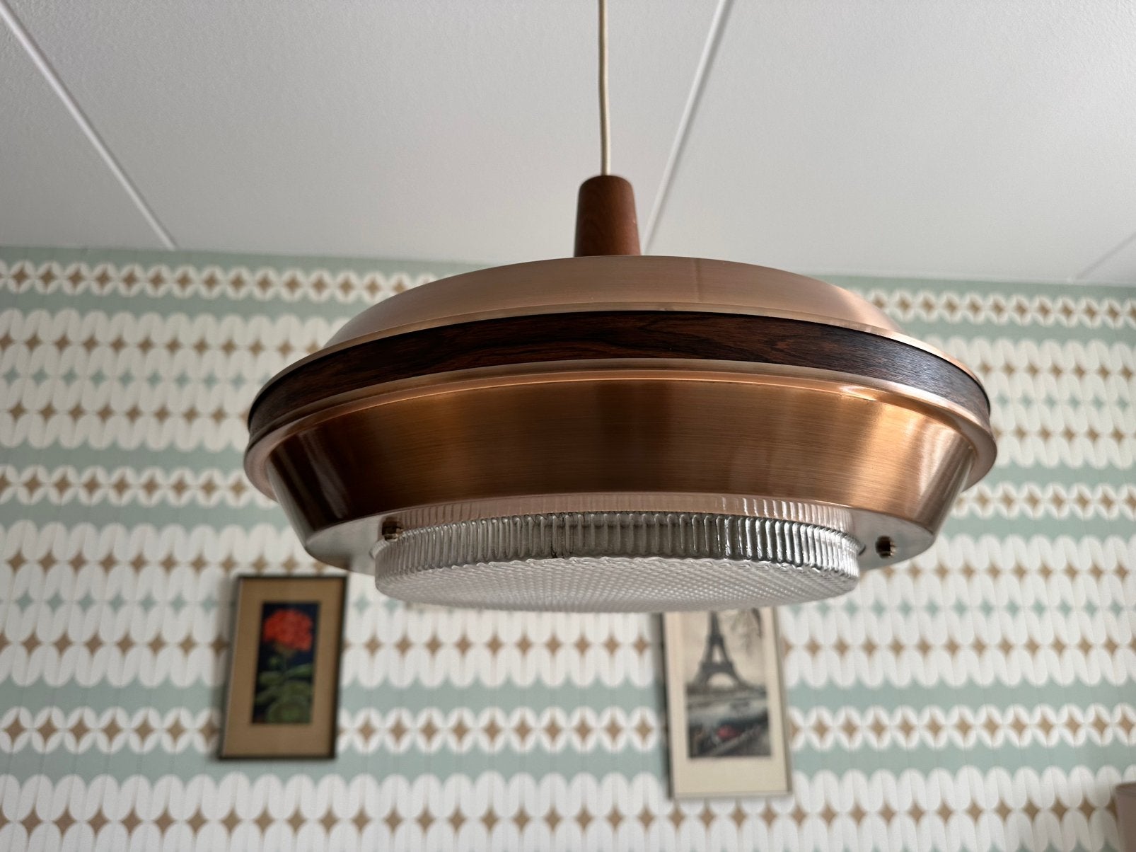 Raak Ufo space age hanglamp., Ophalen, Zo goed als nieuw, Metaal, Minder dan 50 cm