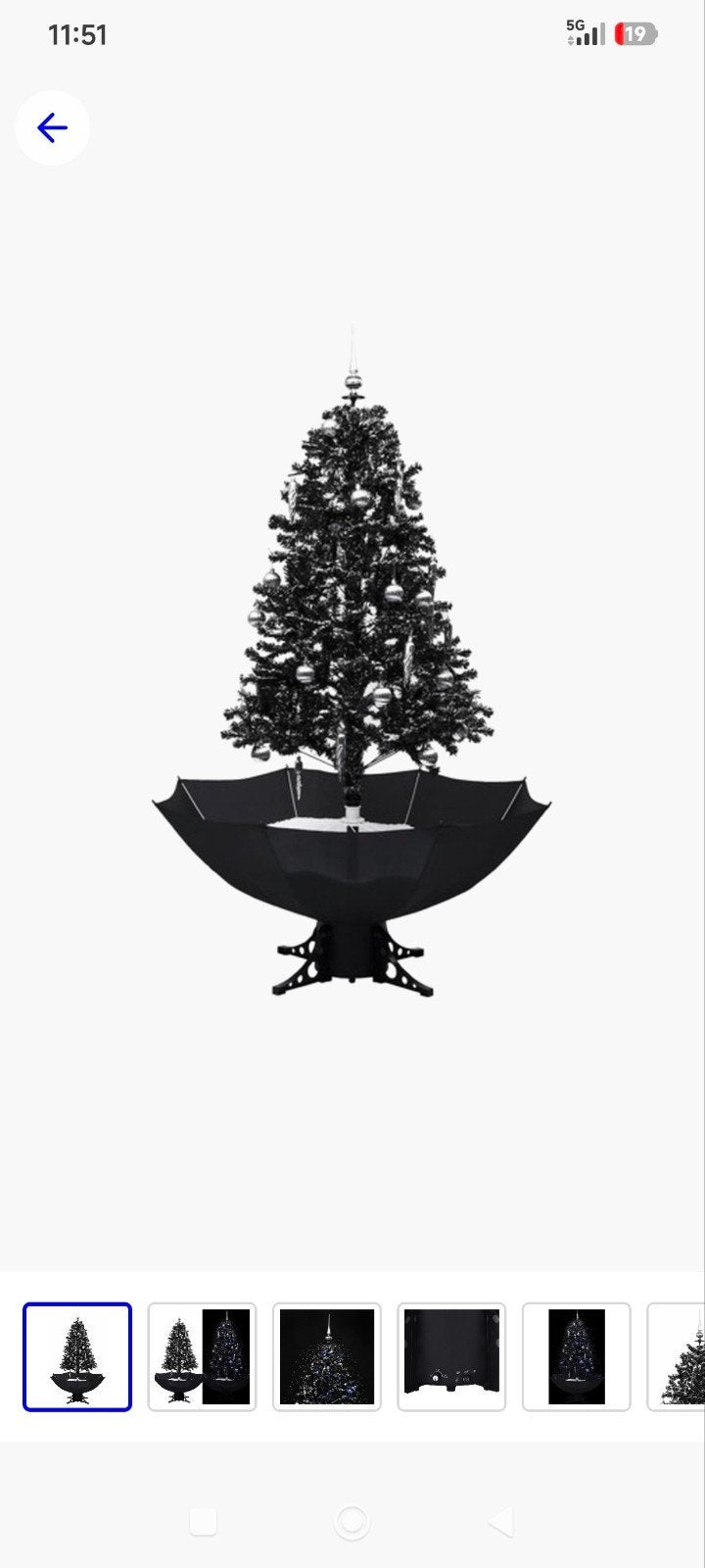 Mooie 140cm zwarte kerstboom met sneeuw en muzie functie., Ophalen of Verzenden, Zo goed als nieuw