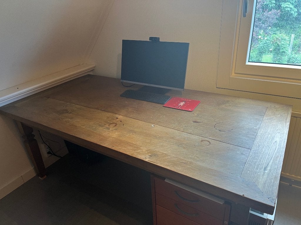 Koloniale tafel 200 x 100 cm, Ophalen, Gebruikt, Koloniaal, 200 cm of meer