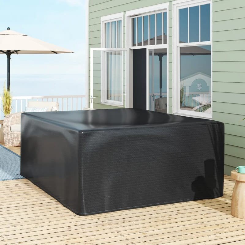 Tuinmeubelhoes Waterdicht UV-bestendig 235x190x90 cm Zwart, Ophalen of Verzenden, Nieuw