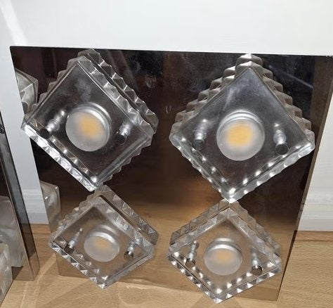 Stijlvolle plafonnière voorzien van vier heldere led spots, Ophalen, Nieuw