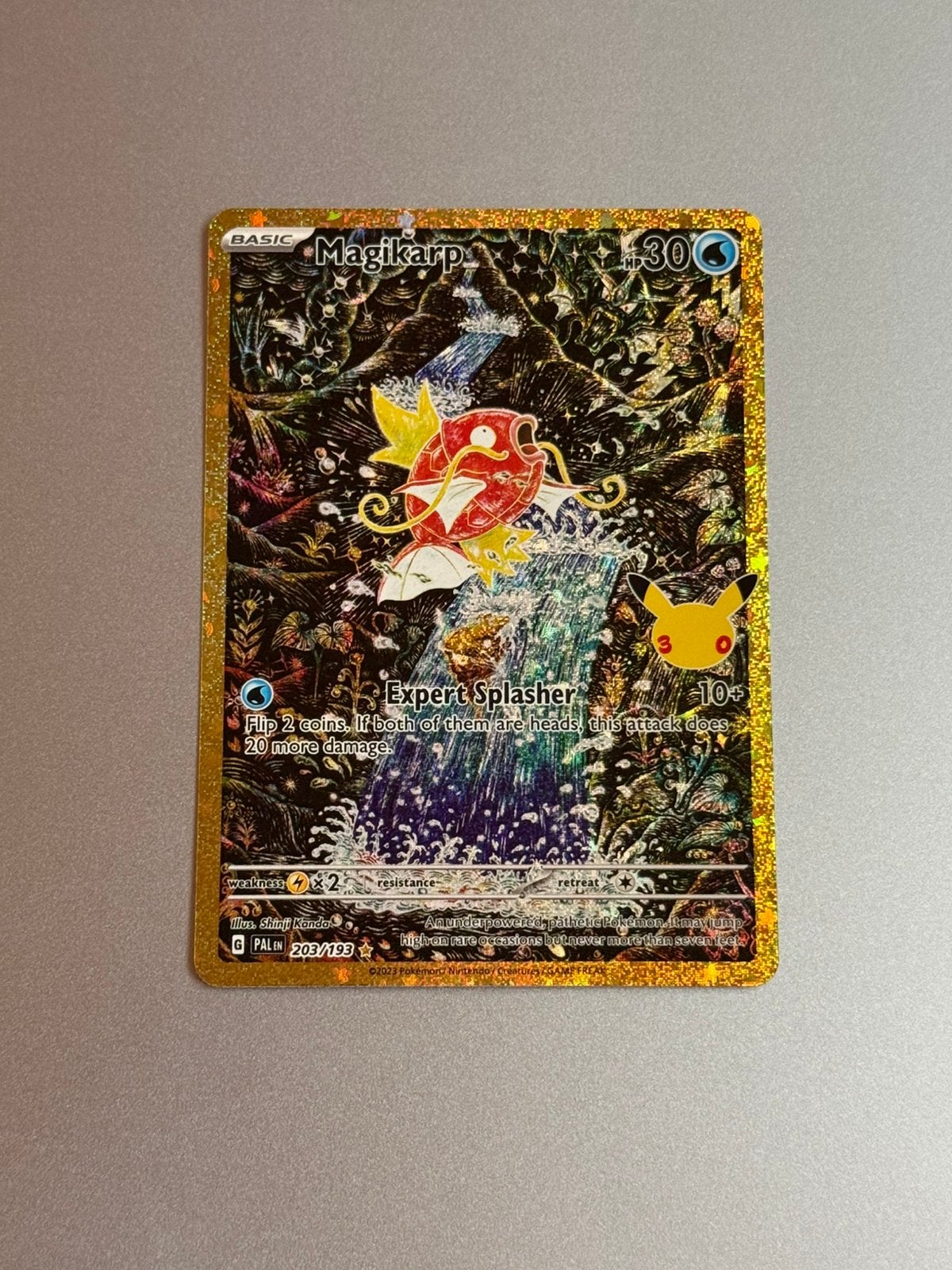 Magikarp 30th celebration - 203/193 - NIEUW, Hobby en Vrije tijd, Ophalen of Verzenden, Zo goed als nieuw, Losse kaart