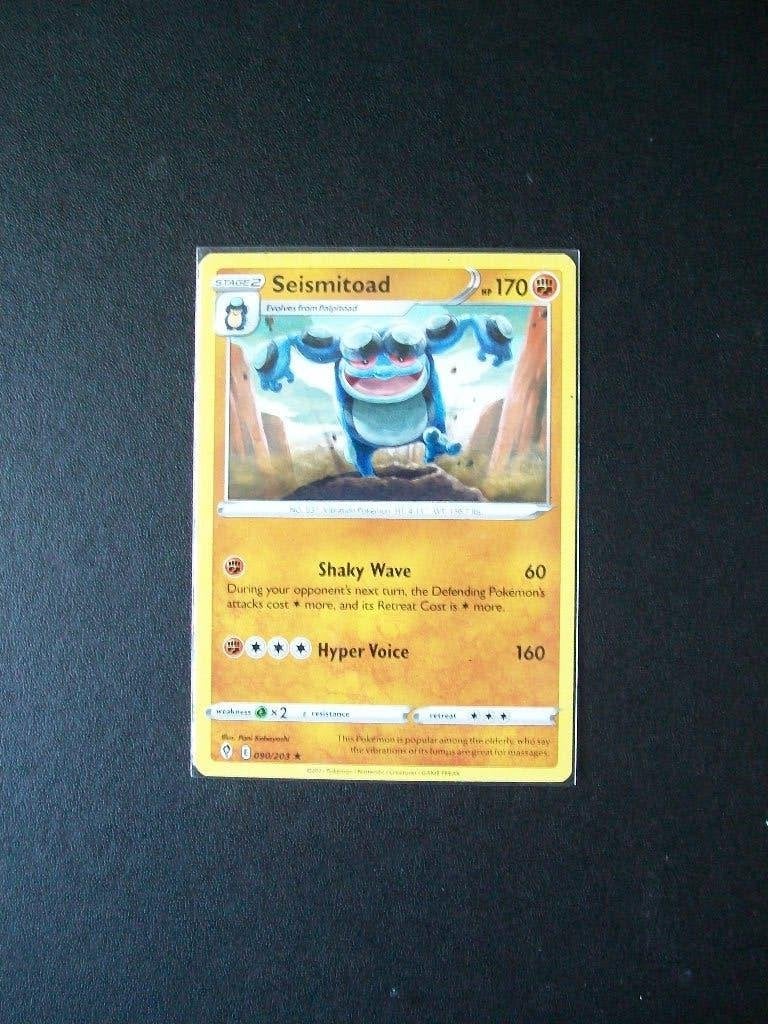 3181. nieuwe pokemonkaart SEISMITOAD hp 170 (090/203), Verzenden, Nieuw, Losse kaart