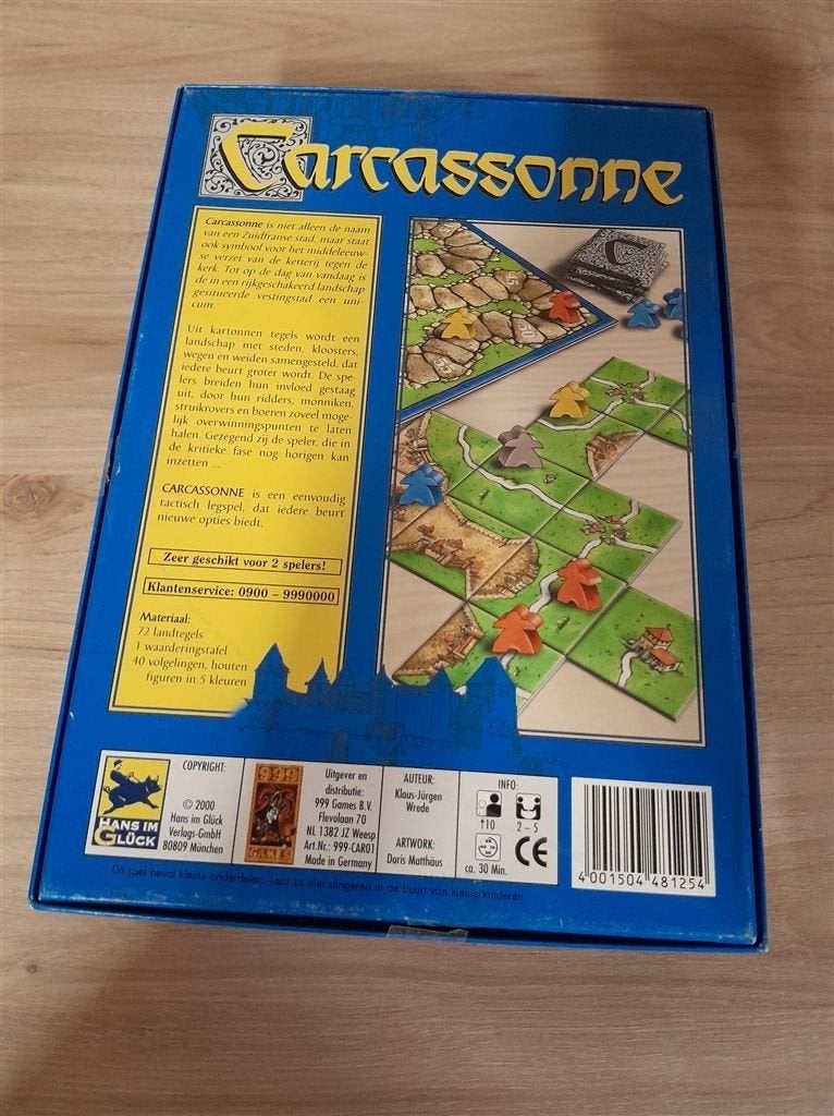 carcassonne - 999 games - s4078, Verzenden, Zo goed als nieuw