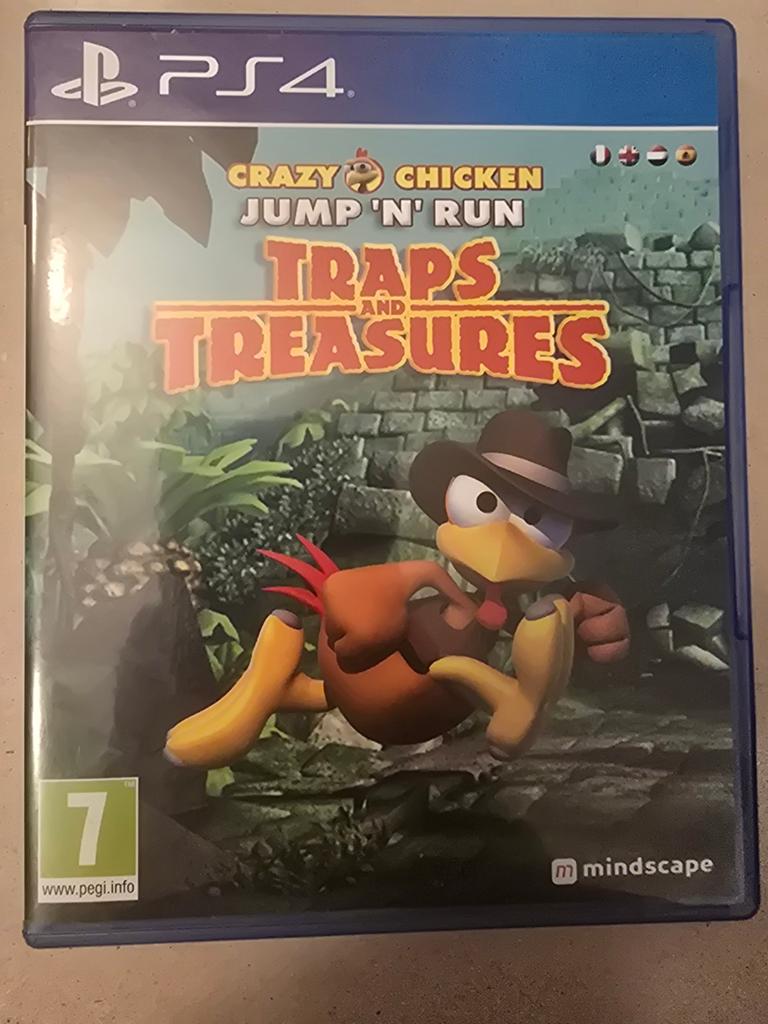 Crazy Chicken Jump 'N' Run Traps and Treasures PS4, 1 speler, Ophalen of Verzenden, Zo goed als nieuw, Platform
