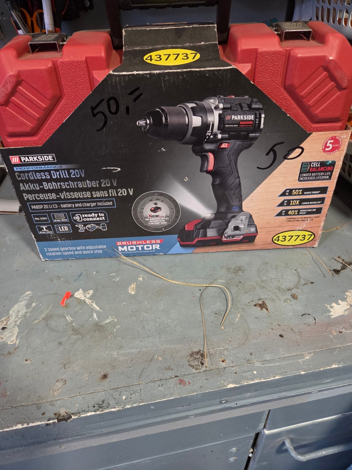 Parkside Performance Accuboormachine 20V - Nieuw in doos, Variabele snelheid, Nieuw, Ophalen of Verzenden, Boor- en Schroefmachine