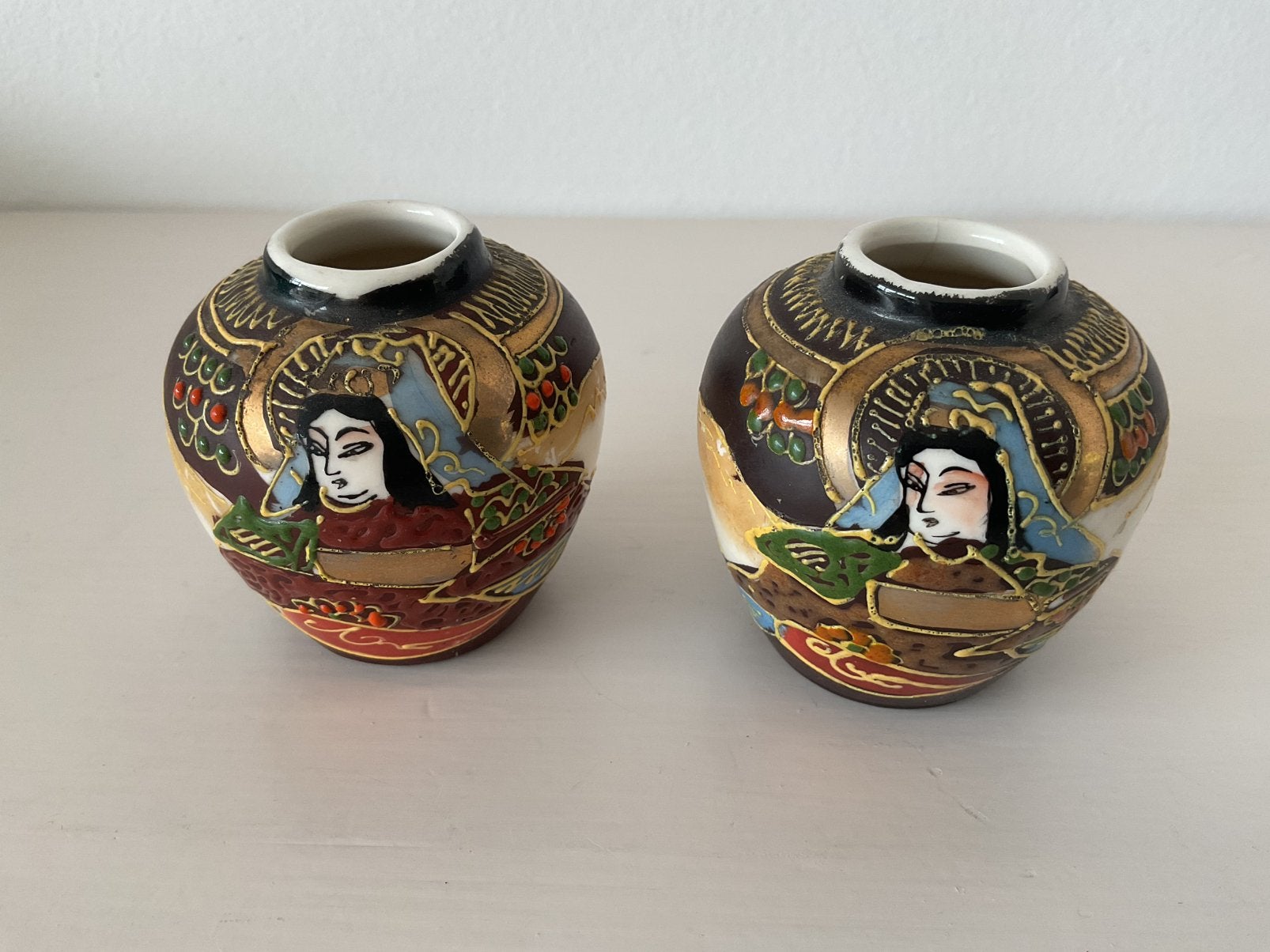 Satsuma vaasjes echt antiek, Antiek en Kunst, Ophalen of Verzenden