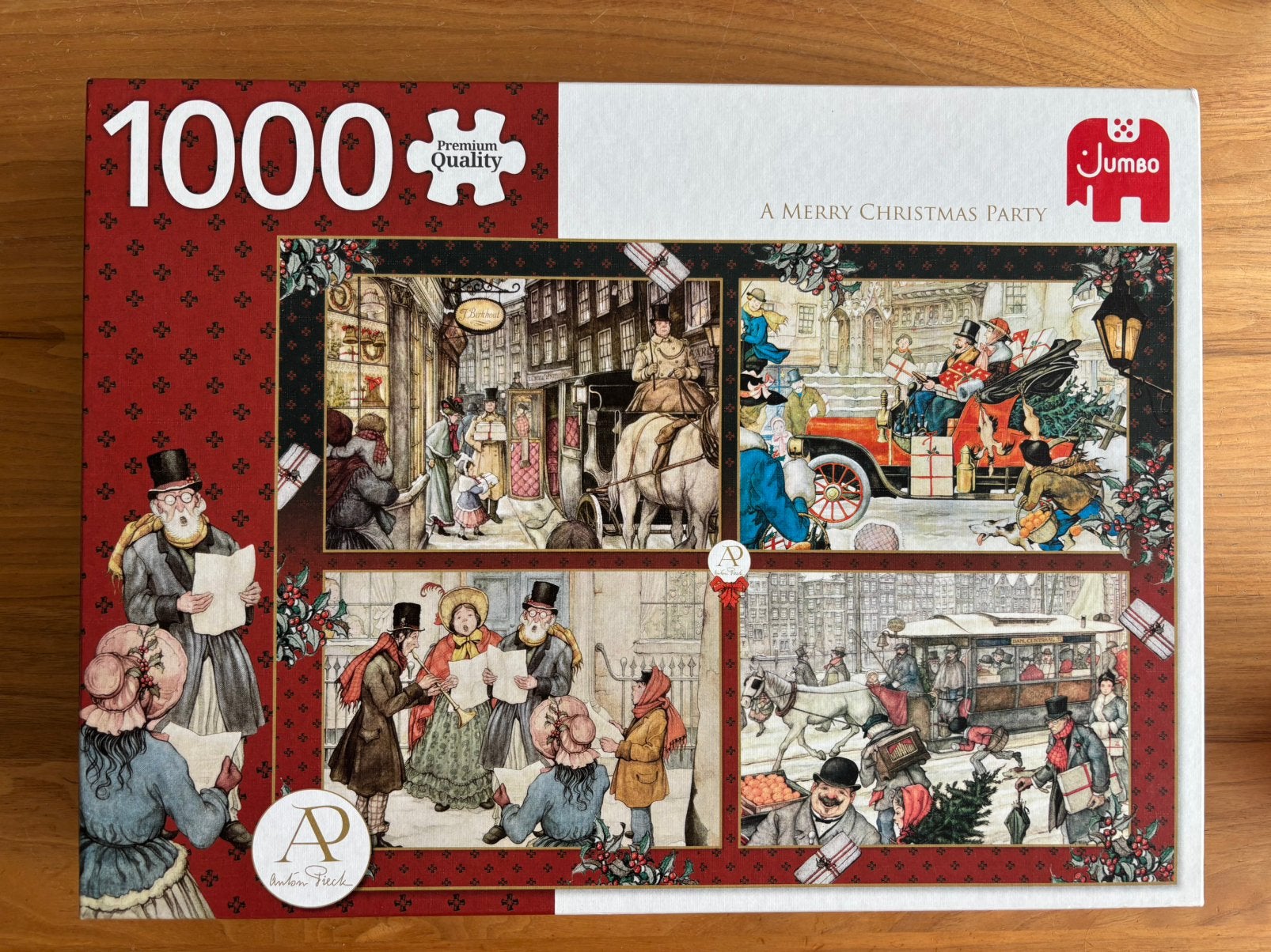 Kerst puzzel - Anton Pieck (Jumbo, 1000 stukjes), Ophalen of Verzenden, 500 t/m 1500 stukjes, Zo goed als nieuw, Legpuzzel