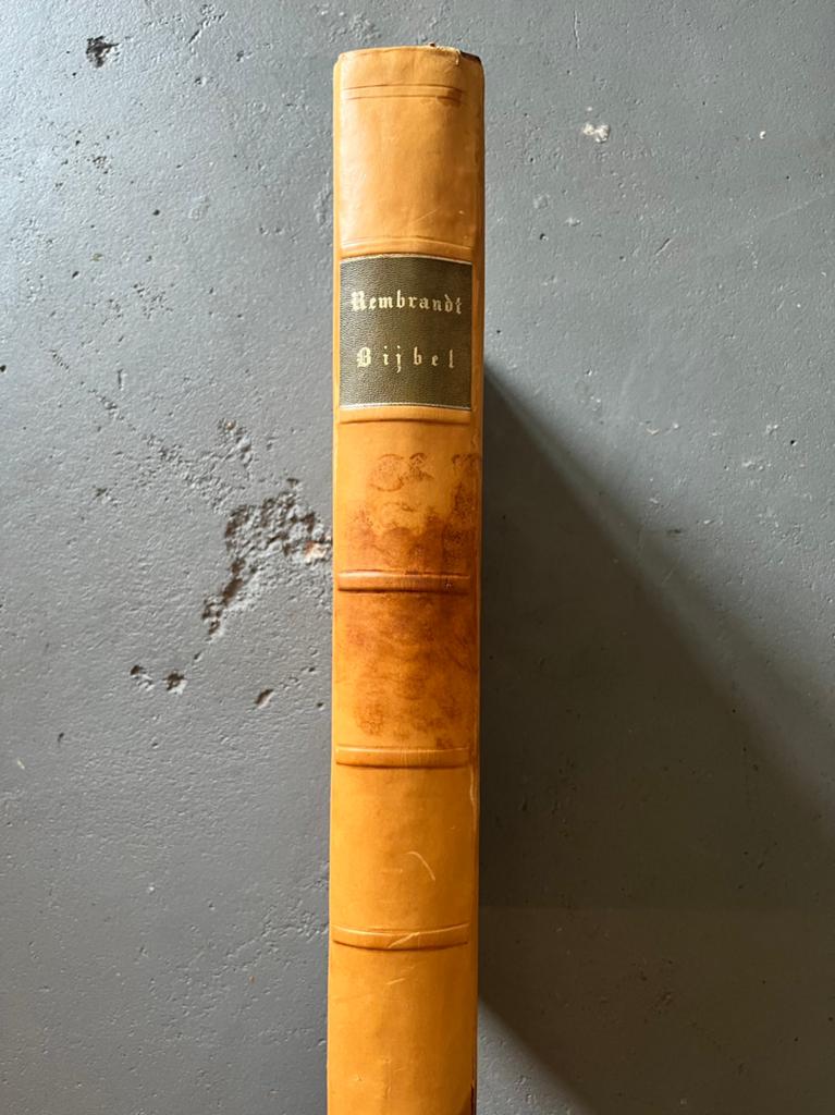 Zeldzame luxe Rembrandt Bijbel groot folio + etsen Boekband, Antiek en Kunst, Ophalen of Verzenden