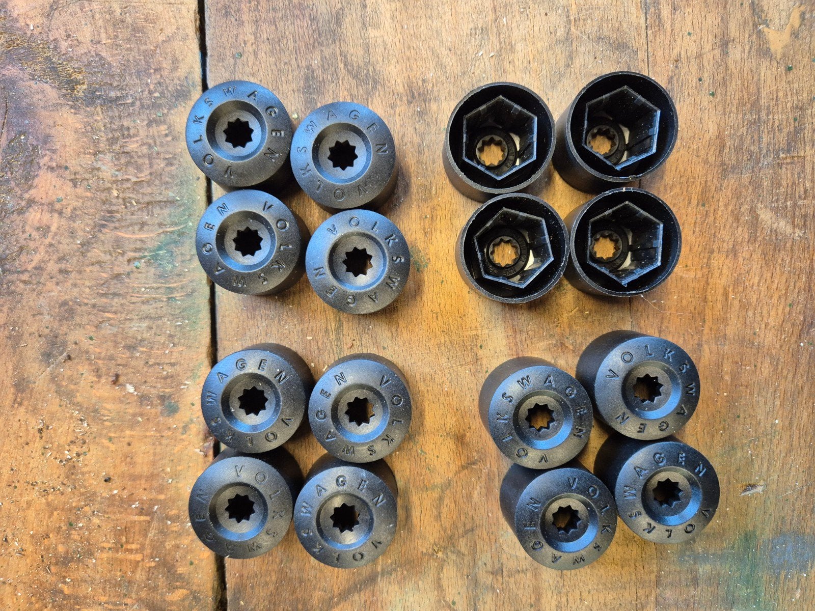 Volkswagen Wielboutdoppen Set - 16 stuks, Ophalen of Verzenden, Gebruikt