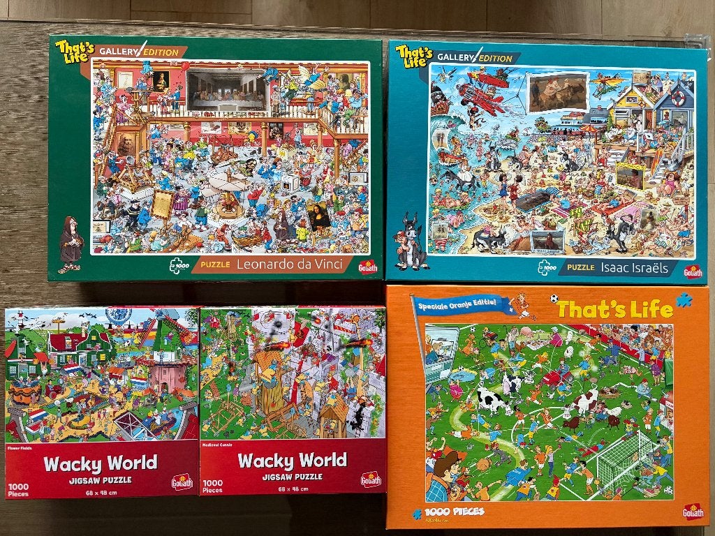 Puzzle's Goliath - That's Life/Wacky World 1000 stukjes  Q, Ophalen of Verzenden, 500 t/m 1500 stukjes, Zo goed als nieuw