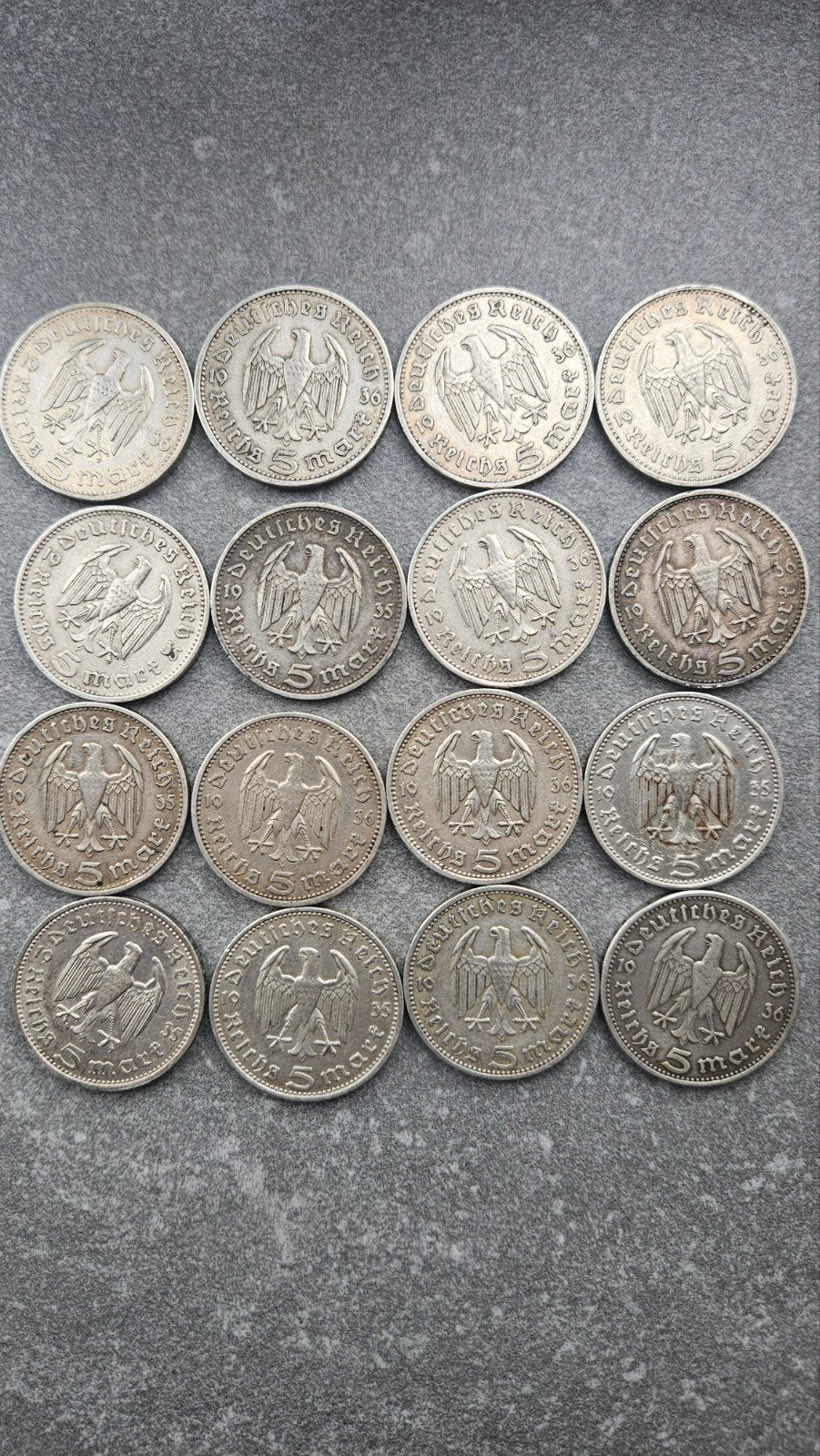 16 stuks 5 mark duitse reich, Ophalen of Verzenden, Duitse Keizerrijk