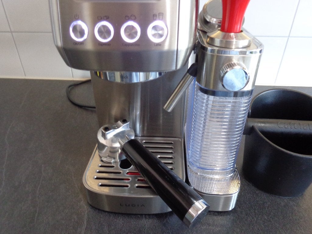 Piston Espresso Machine Compleet, Witgoed en Apparatuur, Espresso apparaat, Ophalen of Verzenden, Zo goed als nieuw, Afneembaar waterreservoir