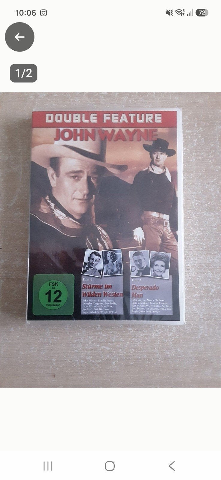 Klassieker 2 films van John Wayne (Importwel Engels gesprok, Engels, Ophalen of Verzenden, 1940 tot 1960, Actie en Avontuur