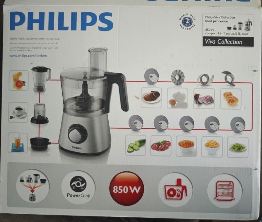 Philips HR7769/00 Viva Collection Keukenmachine, 2 tot 3 liter, Ophalen of Verzenden, Zo goed als nieuw, 2 snelheden