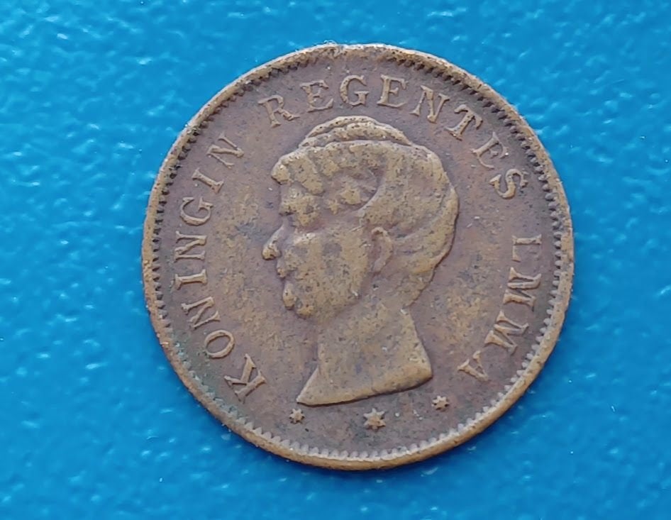 Penning Wilhelmina en Emma Koningin der Nederlanden - 1890, Verzenden, Overige materialen