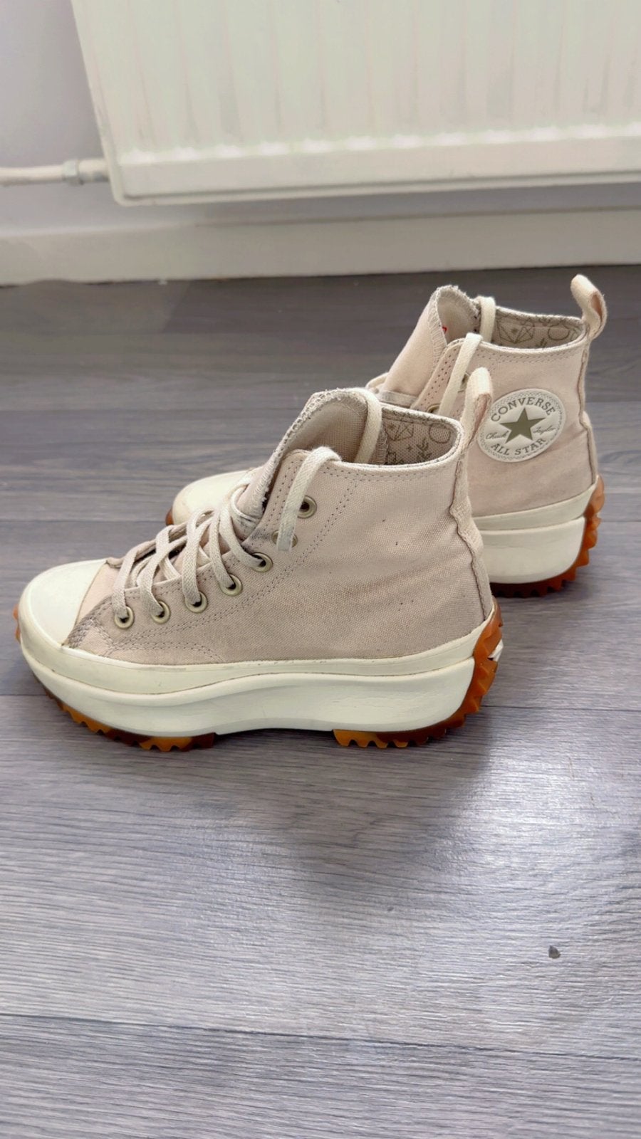 Converse Run Star Hike High Beige - Maat 37, Ophalen, Gedragen, Beige, Sneakers of Gympen
