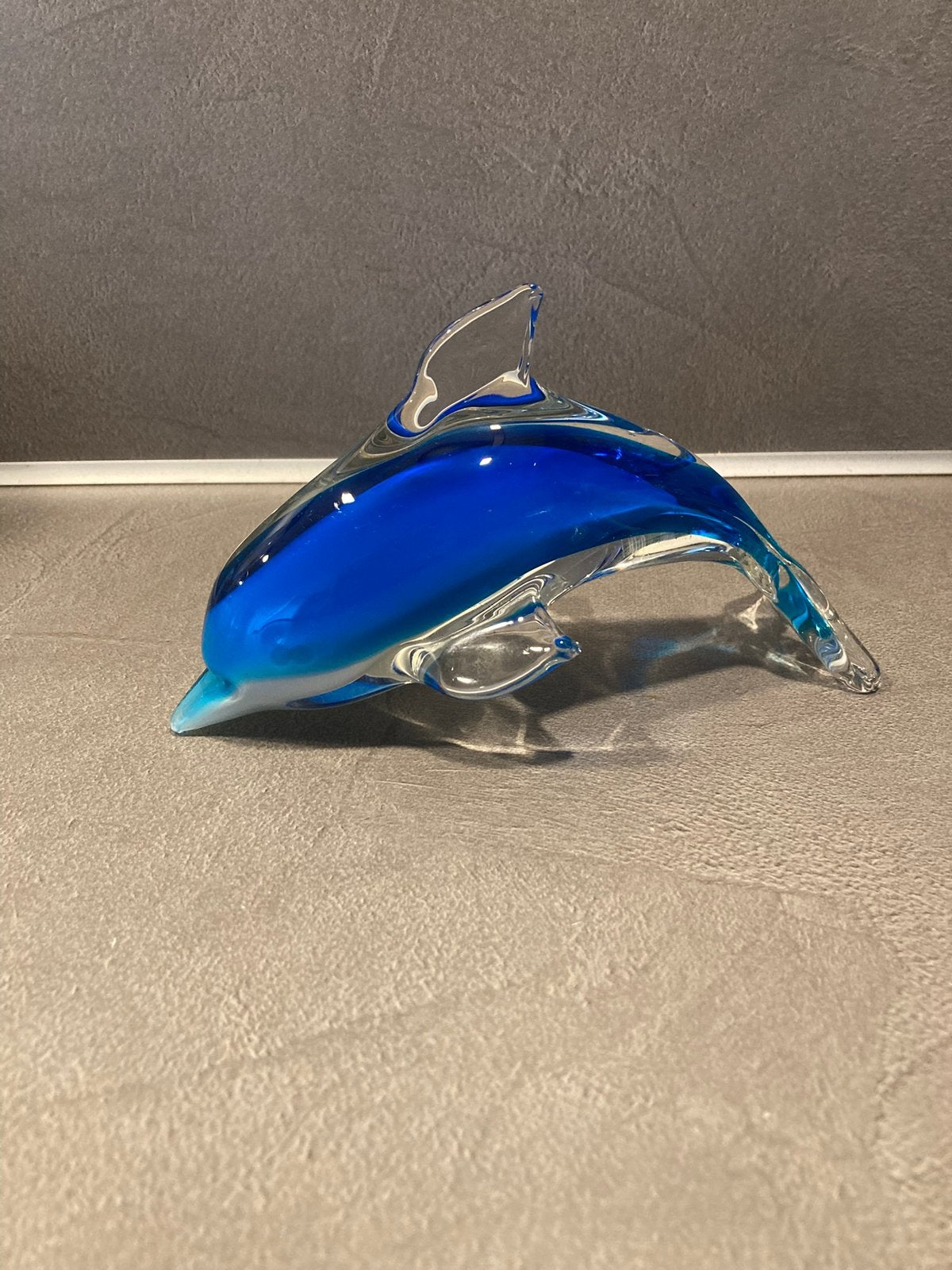 Glazen dolfijn 17 cm zgan, Ophalen of Verzenden