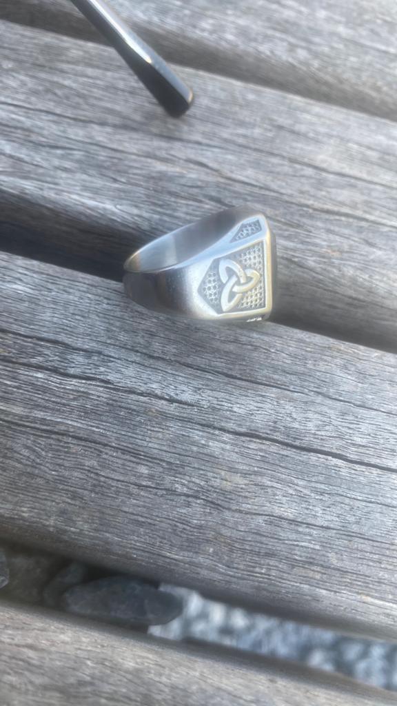 Silver Blackdaimond ring male 2bc, Ophalen of Verzenden, Nieuw