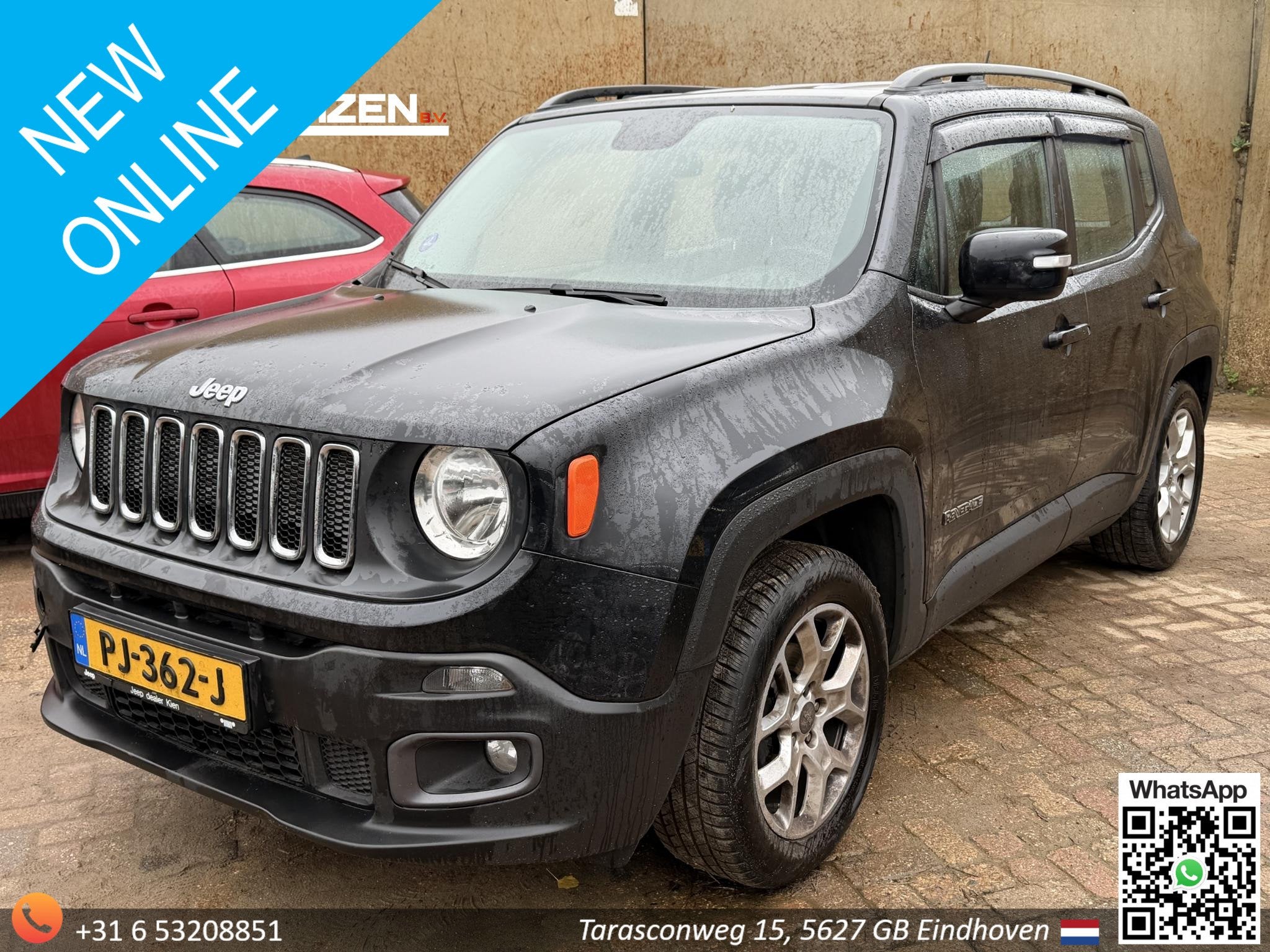 Jeep Renegade 1.4 MultiAir Longitude | LET OP MOTOR DEFECT!, Auto's, Stof, Gebruikt, 4 cilinders, Zwart