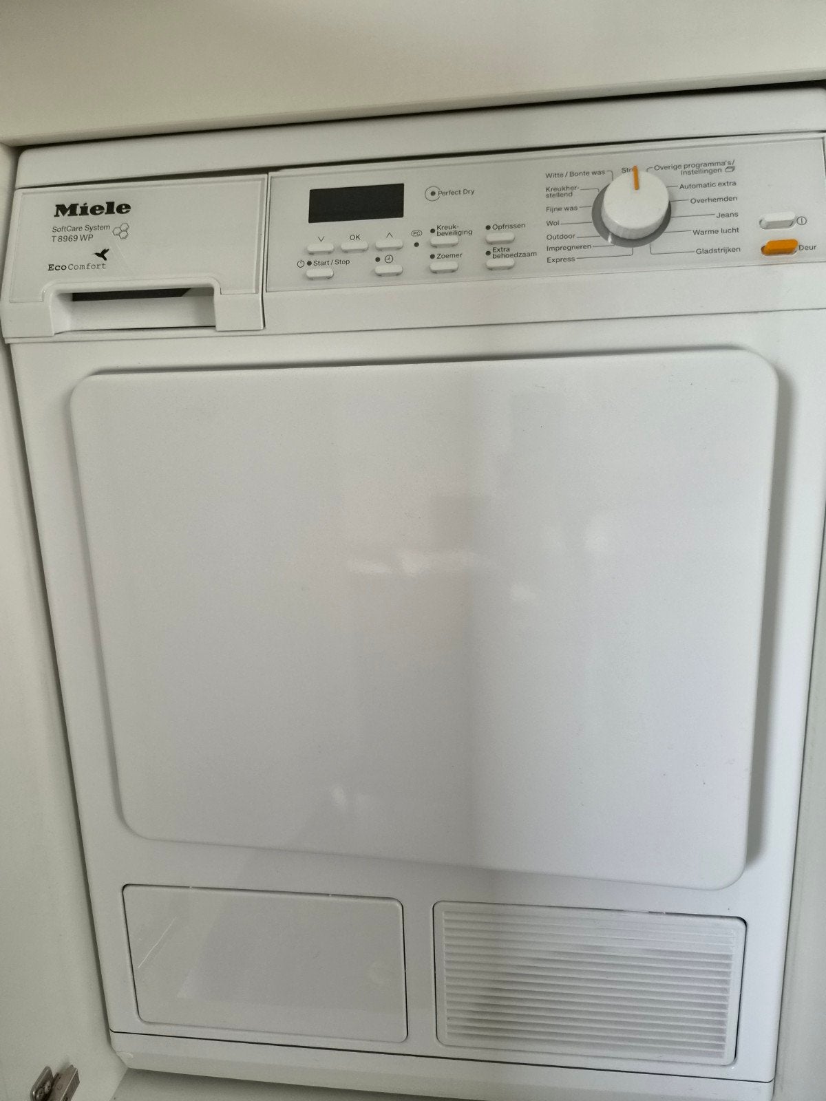 Miele T8969 WP EcoComfort Condensdroger, Ophalen, 6 tot 8 kg, Gebruikt, Anti-kreukfase