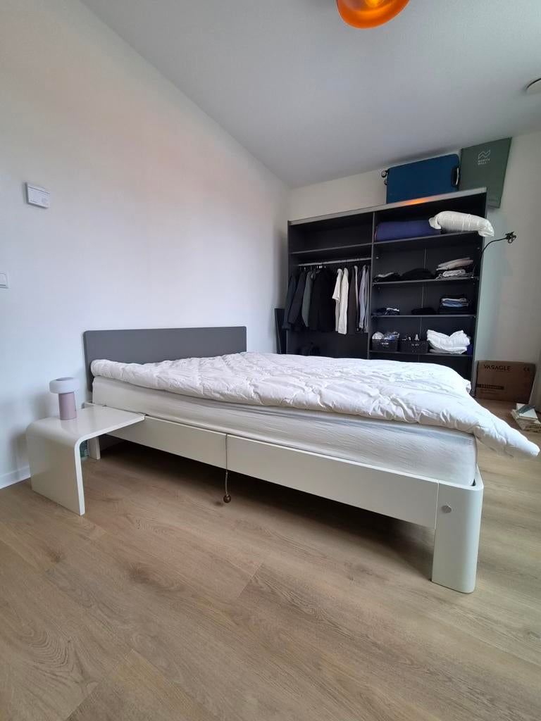 Auping Auronde bed 180x200cm (exclusief matras), Ophalen, Gebruikt, Wit, Tweepersoons