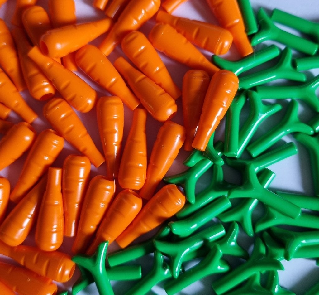 Lego carrot with top/twig, Orange/Bright green (per 50), Ophalen of Verzenden, Nieuw, Losse stenen, Lego