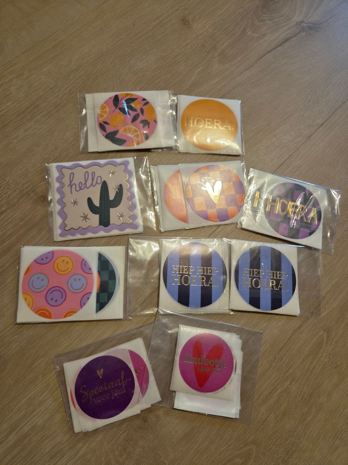 Set van 106 stickers - mix voor cadeautjes, bullet journal, Ophalen of Verzenden, Nieuw, Overige typen