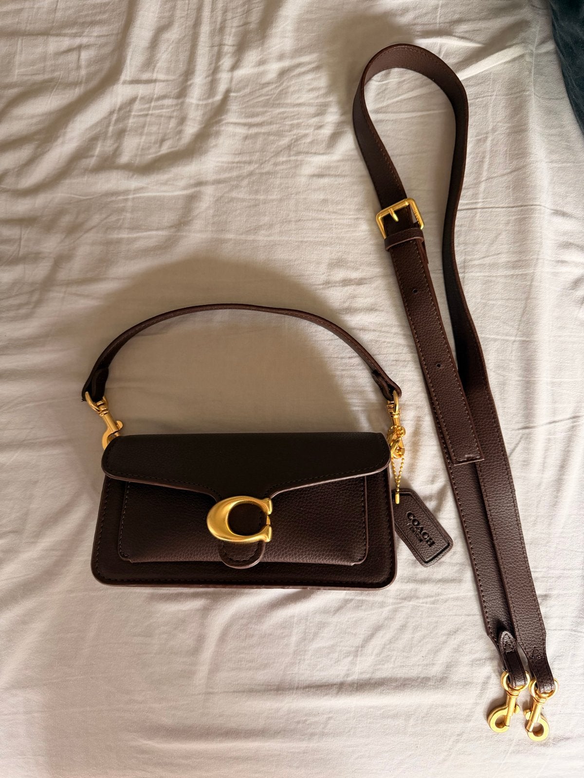 Kleine bruine Coach tas (replica) - Nieuw en ongebruikt, Ophalen of Verzenden, Nieuw, Bruin, Schoudertasje