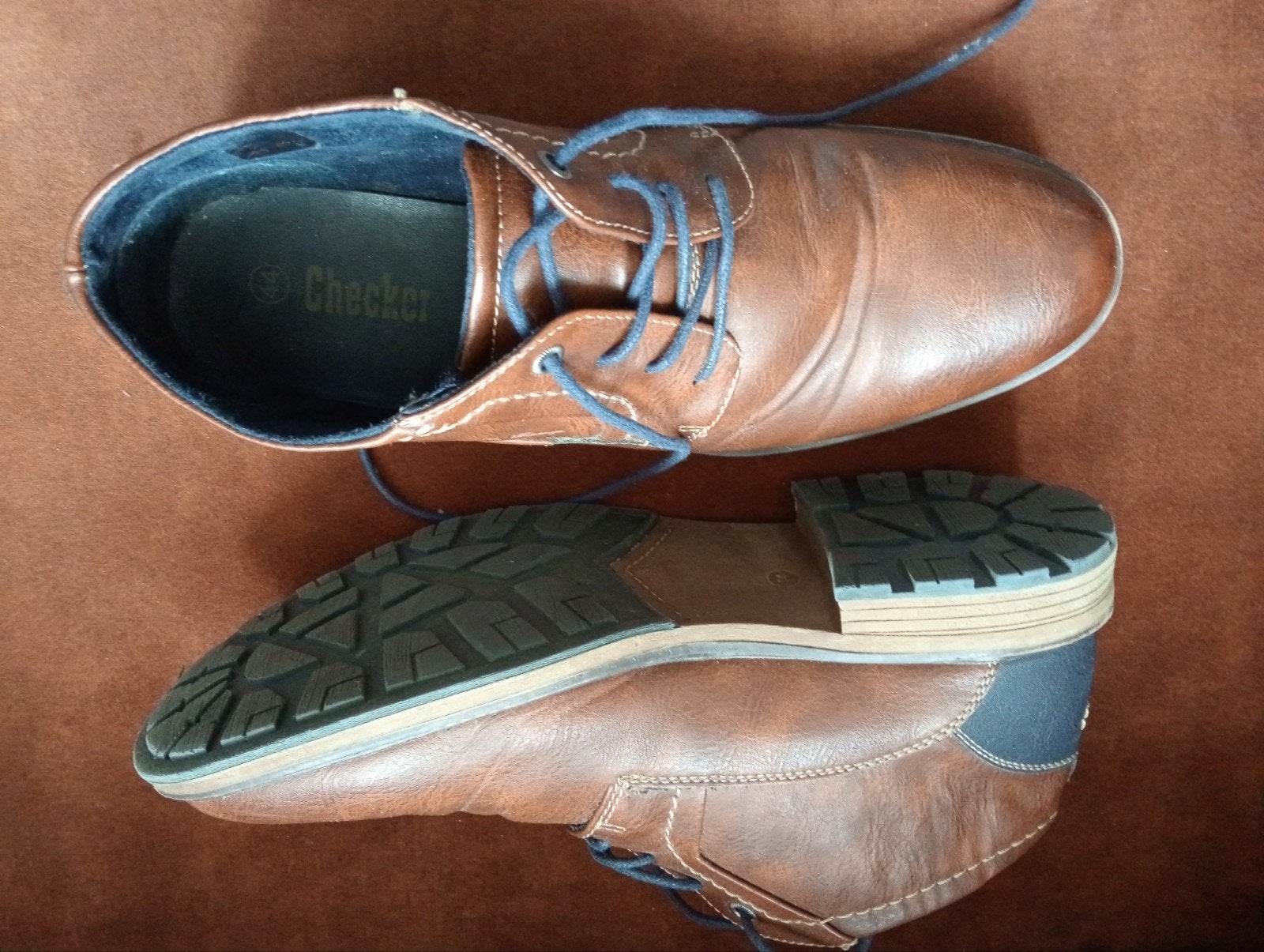 Checker Herenschoenen Maat 44 - Bruin, Kleding | Heren, Bruin, Ophalen of Verzenden, Checker, Gedragen