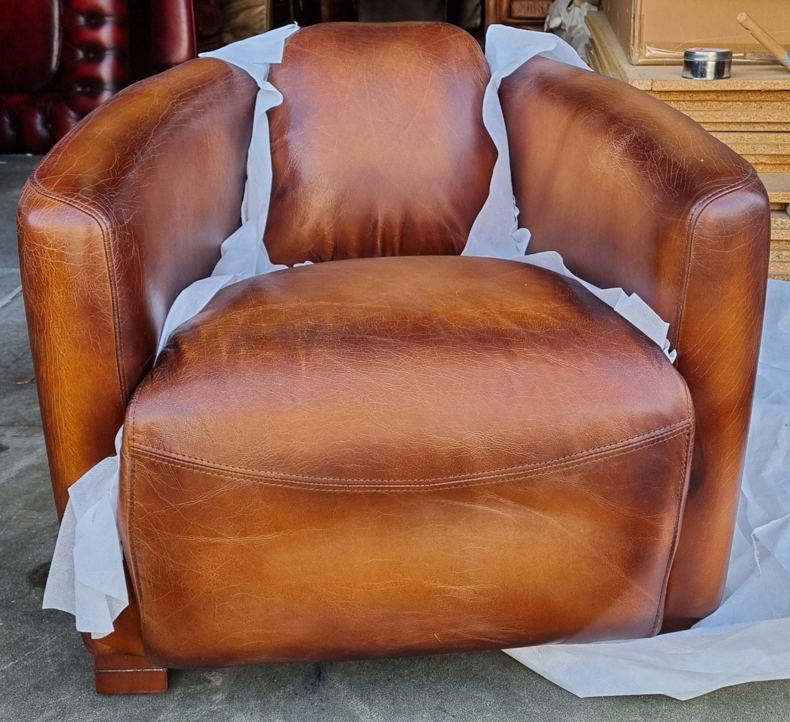 Nieuwe Aviator fauteuils vintage leer + BEZORGING GRATIS, Aviator, ., Nieuw, Leer