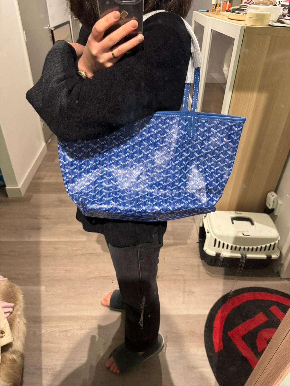 Goyard Bag Blue Medium Canvas Tote Bag, Sieraden, Tassen en Uiterlijk, Tassen | Damestassen, Ophalen of Verzenden, Nieuw, Blauw