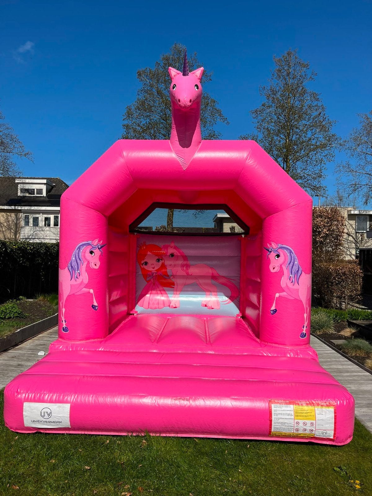 Springkussen te huur. Ook suikerspinmach en 4 op een rij, Ophalen of Verzenden, Zo goed als nieuw